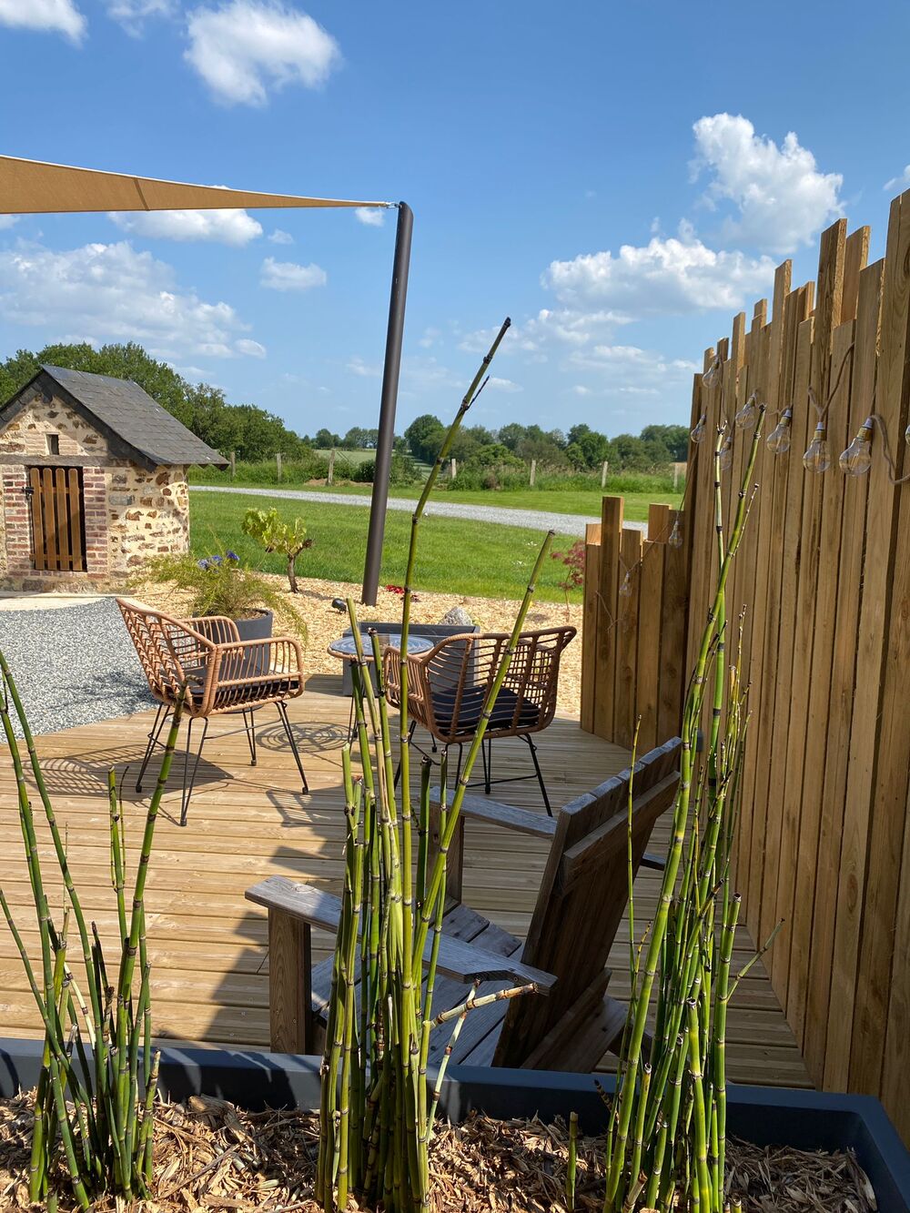 La douce halte - Suite Izoë - Terrasse - Chambre d'hôte Mayenne 53 Laval