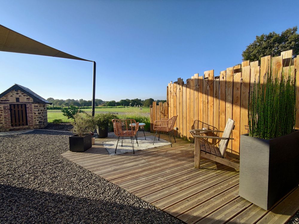 La Douce Halte Terrasse Suite Izoë- chambre d'hôtes - Mayenne 53 