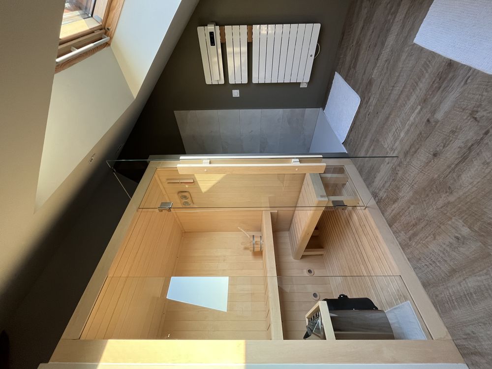 Sauna finlandais Izoë - La Douce Halte chambre d'hôtes gîte Mayenne 53