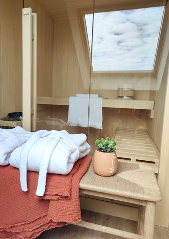 Peignoirs Sauna finlandais Izoë - La Douce Halte chambre d'hôtes gîte Mayenne 53